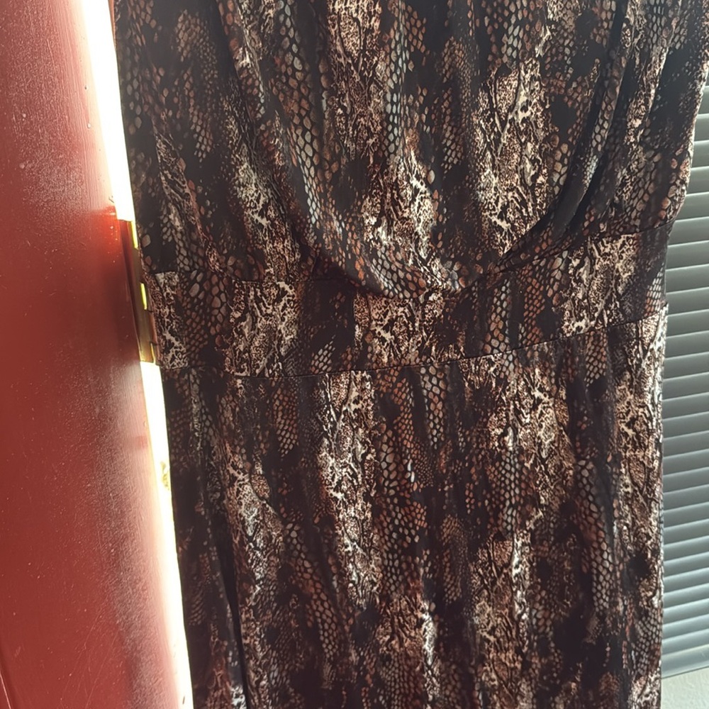 Strapless snake skin dress